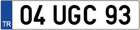 Trailer License Plate